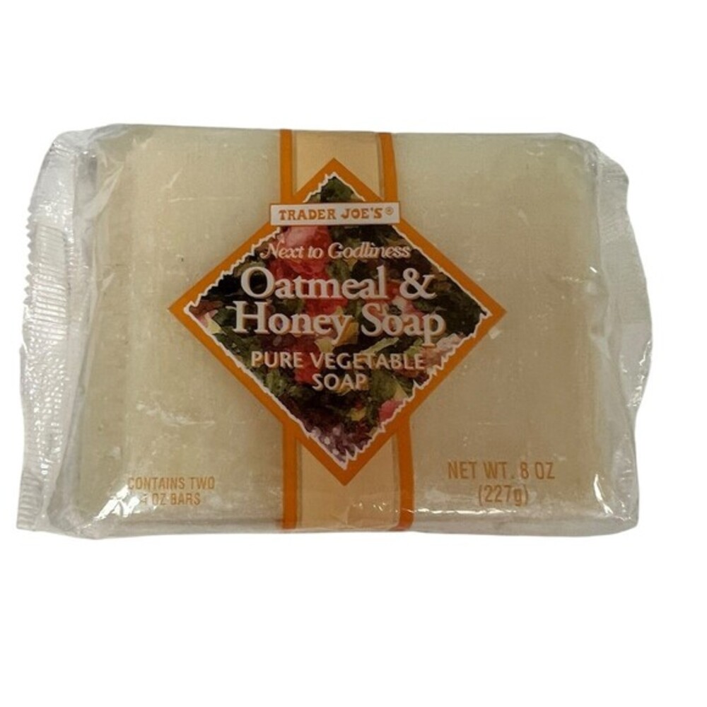 Trader Joe's Next to Godliness Oatmeal & Honey Soap 2 Bars 8 oz Sealed